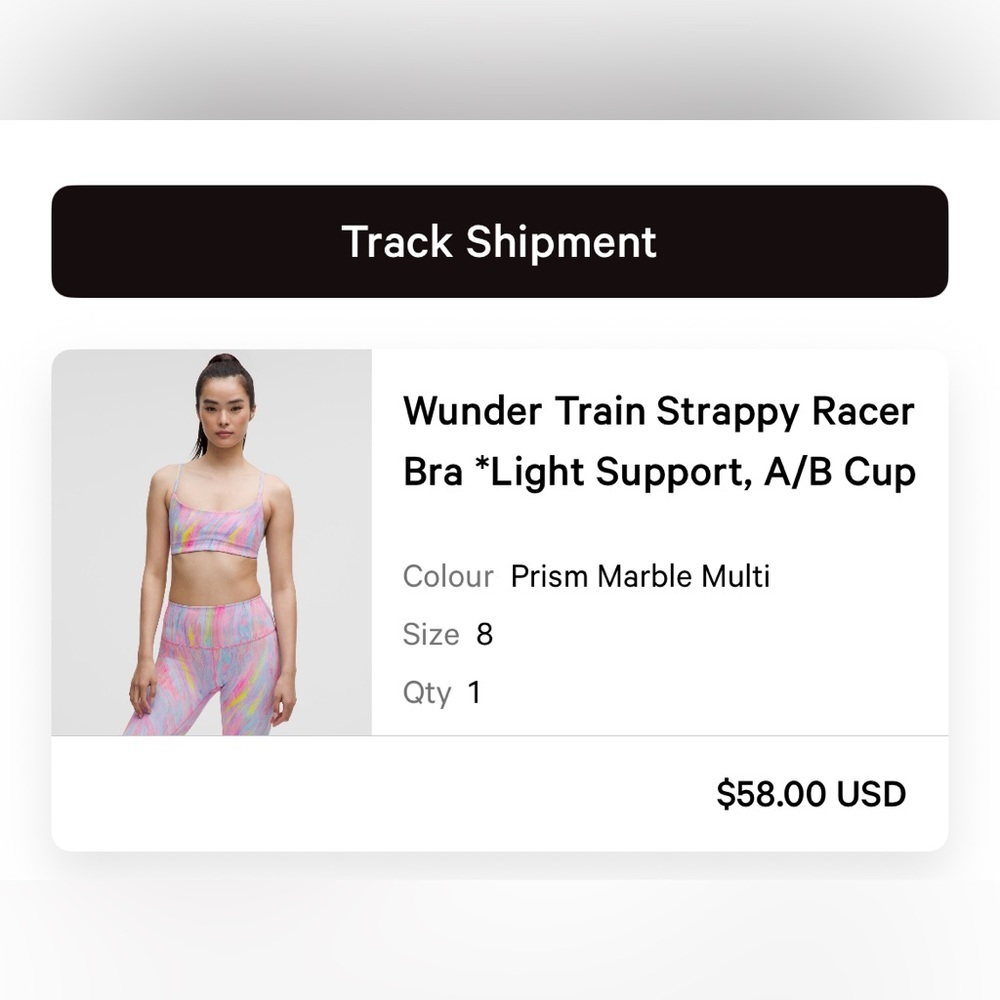Lululemon Wunder Train Strappy Racer Bra *Light Support, A/B Cup - Picture 9 of 9